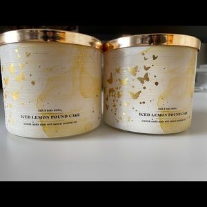 New Bath & Body Works Iced Lemon Poundcake Candle - Set of two